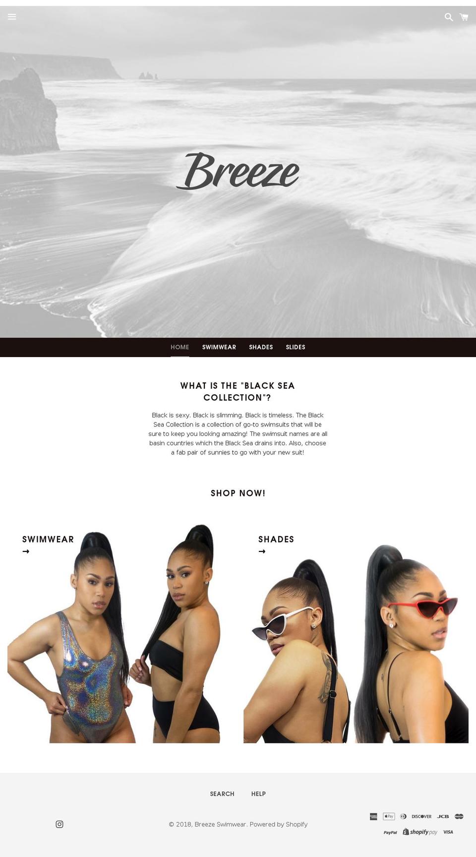 breeze-swimwear.com — Shopify storefront screenshot
