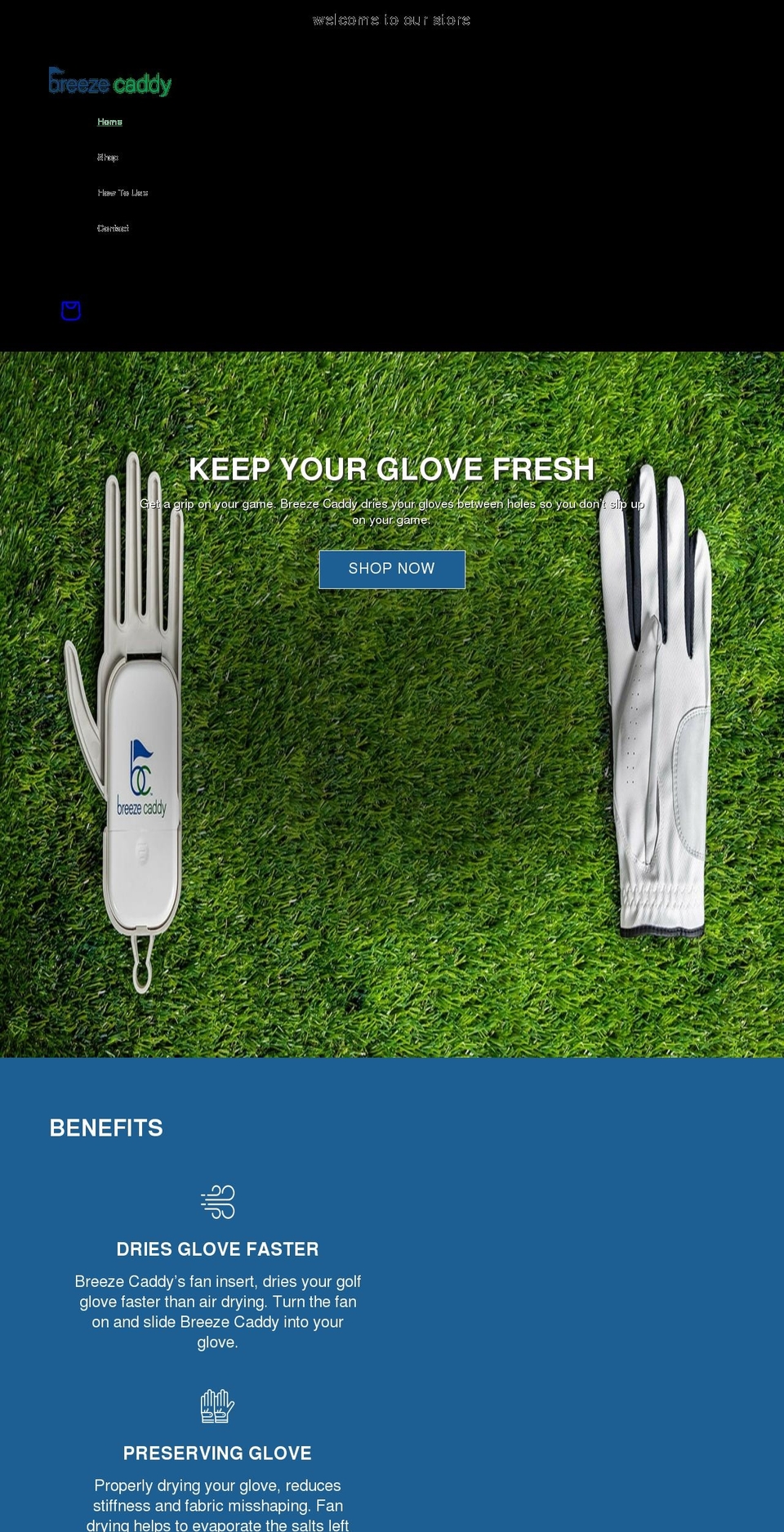 breezecaddy.com shopify website screenshot