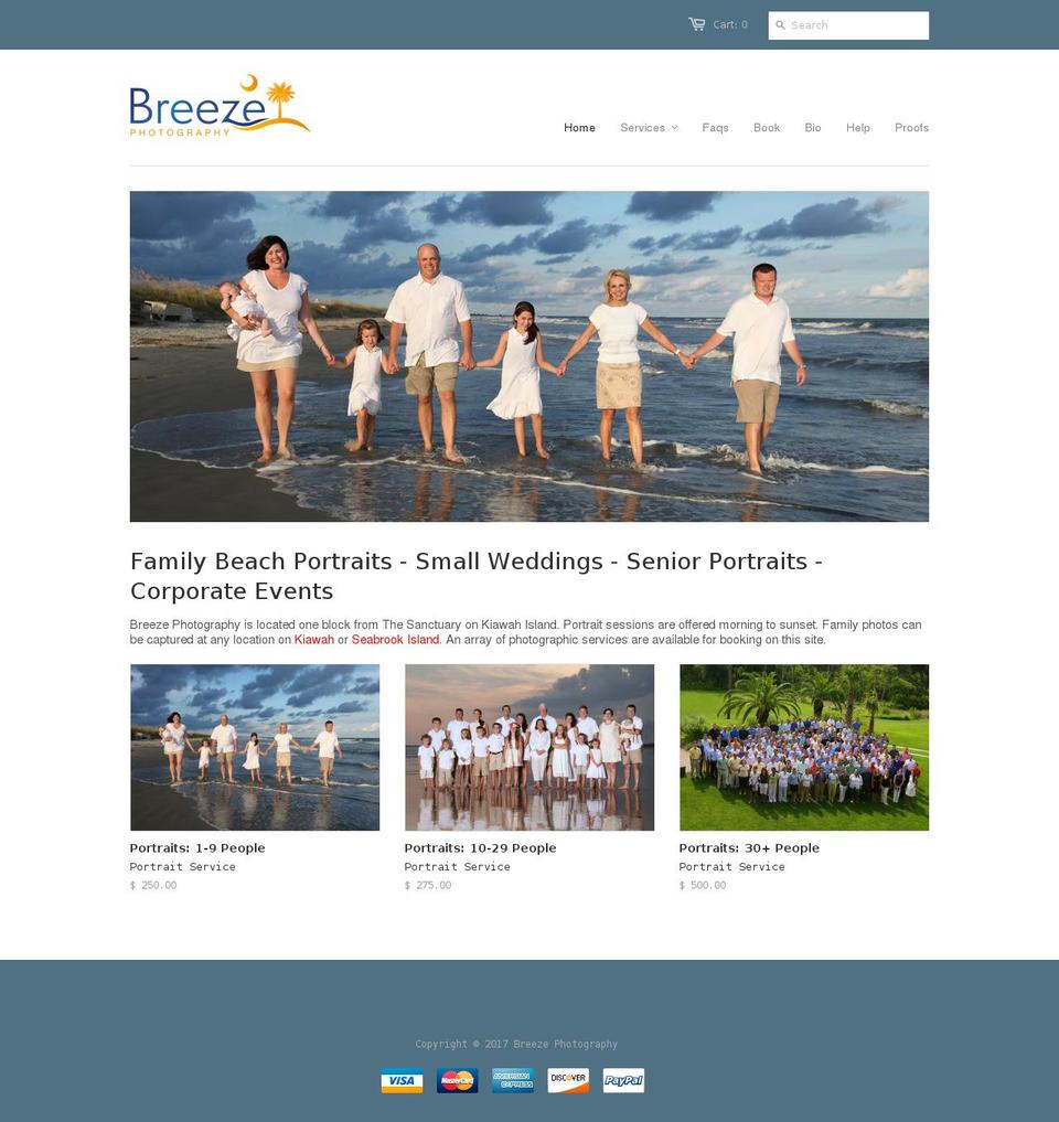 breezephoto.com shopify website screenshot