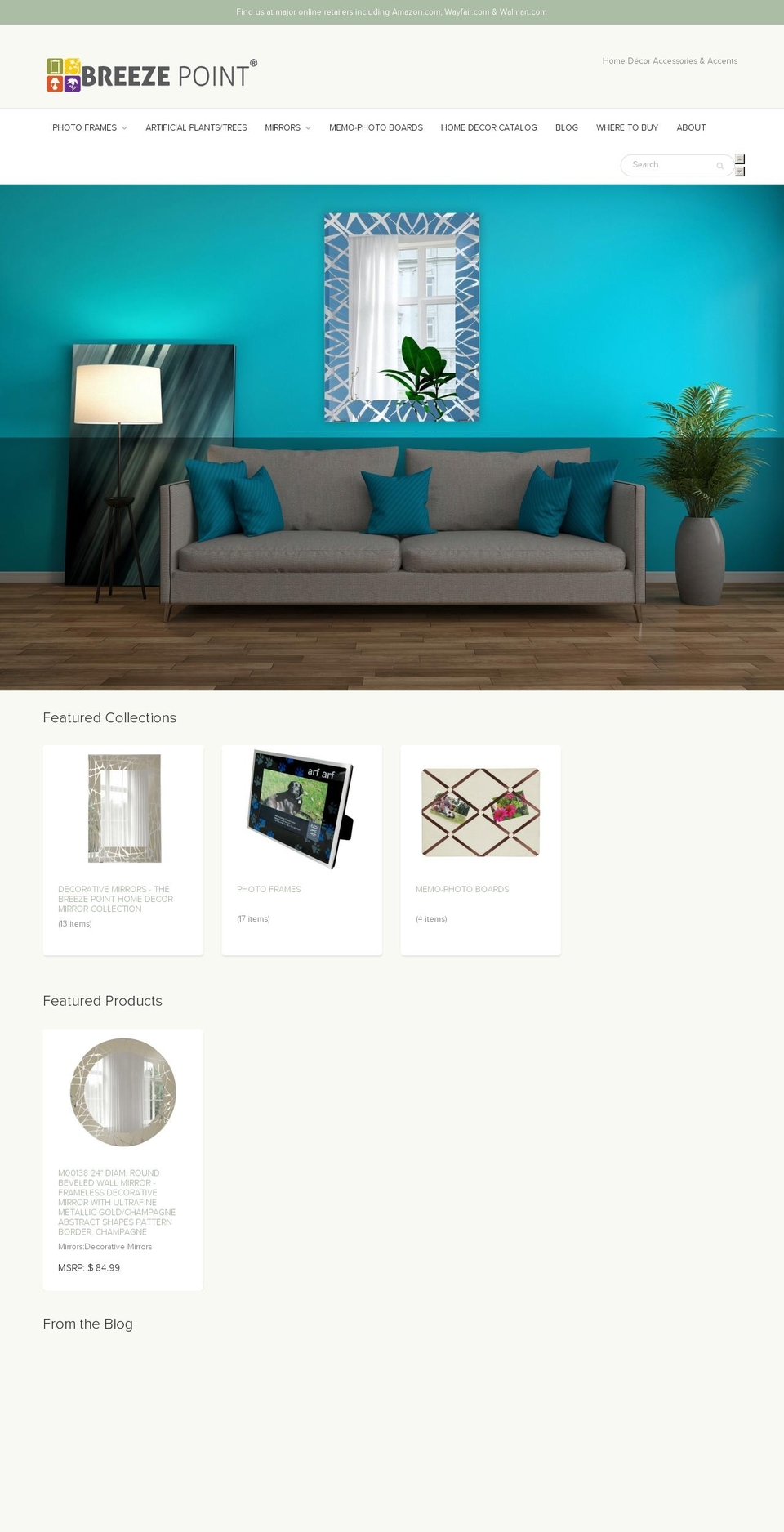 breezepointhomedecor.com shopify website screenshot