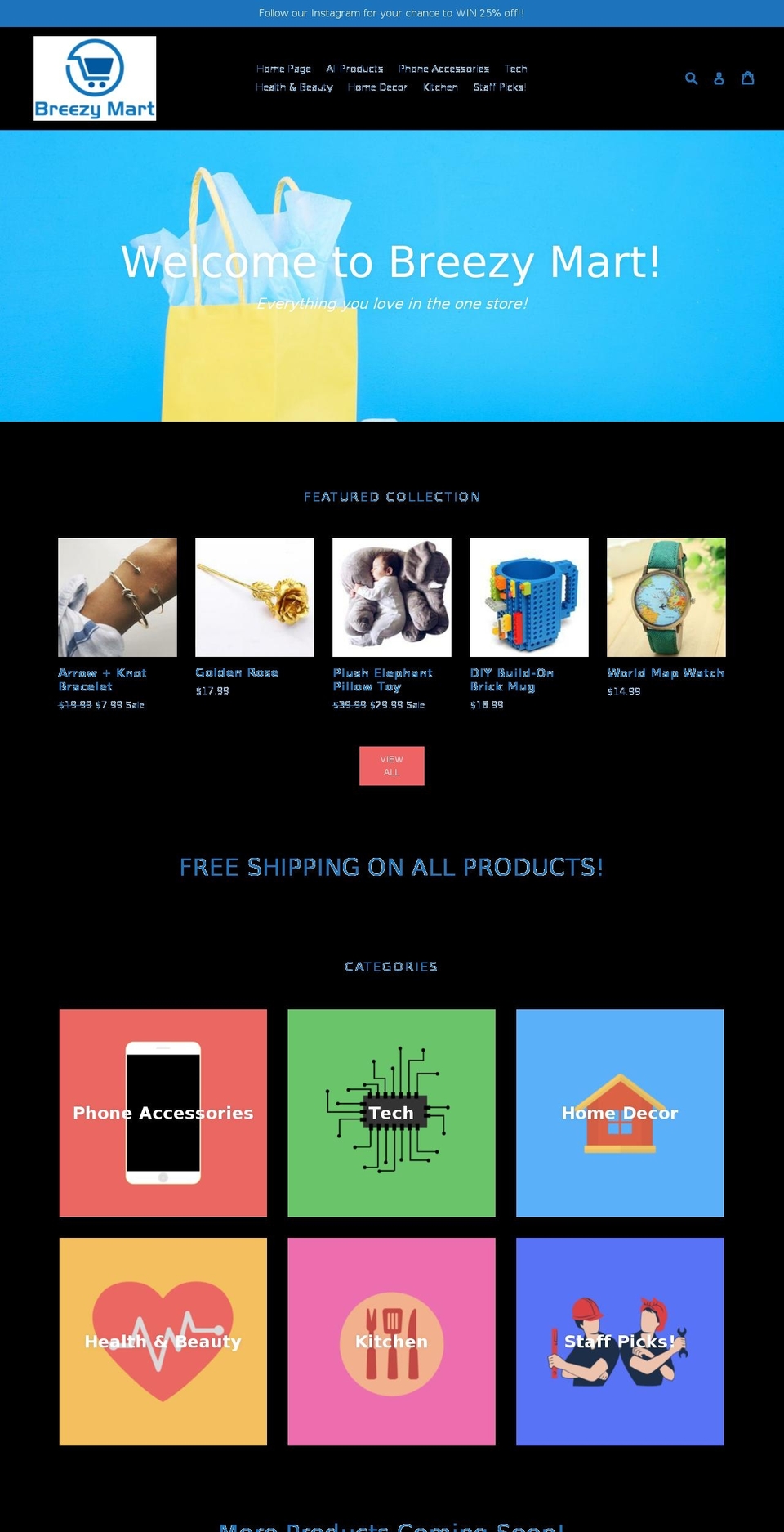 breezymart.com — Shopify storefront screenshot