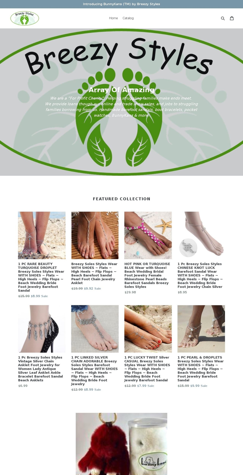 breezysoles.com — Shopify storefront screenshot