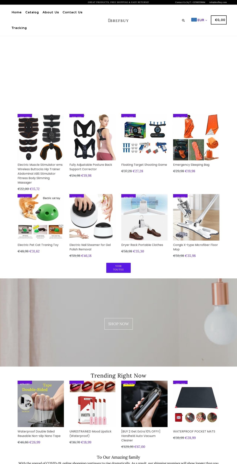 Tikarol theme Shopify theme site example brefbuy.com