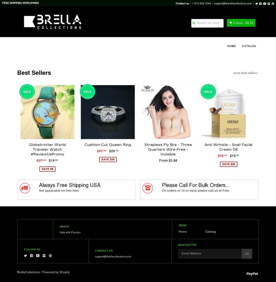 shopify-booster-theme Shopify theme site example brellacollections.com