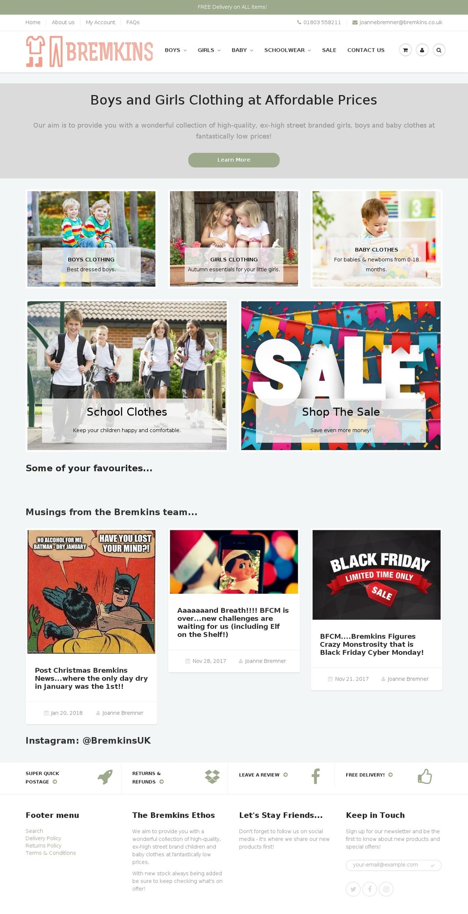 bremkins.com — Shopify storefront screenshot