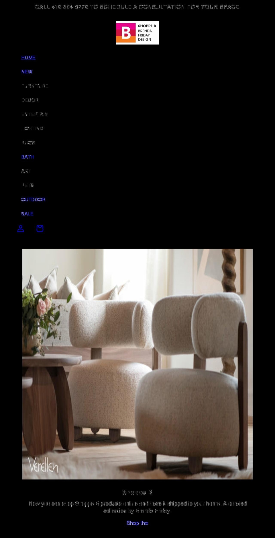 brendafridaydesign.com shopify website screenshot