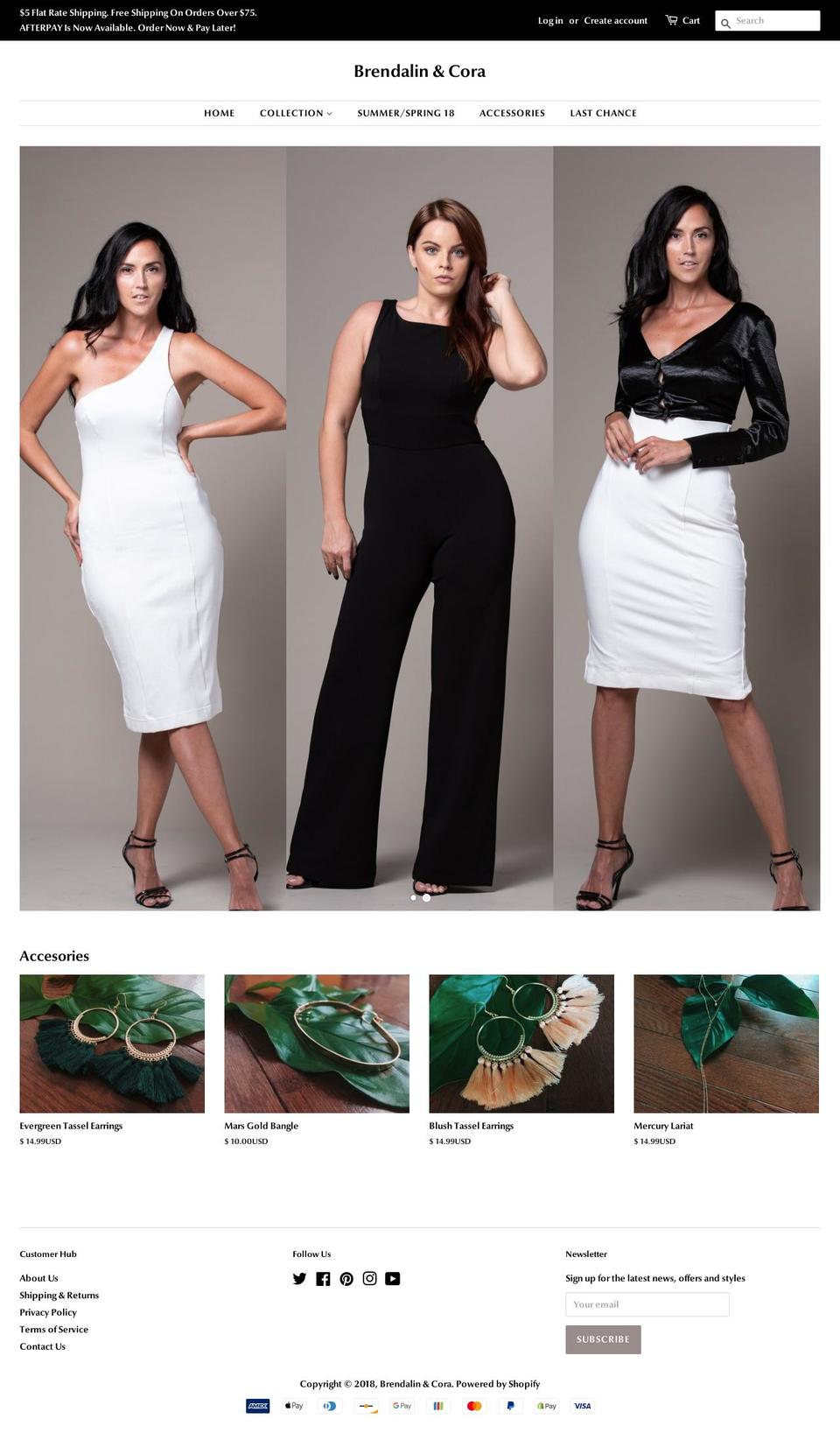 brendalinandcora.com — Shopify storefront screenshot