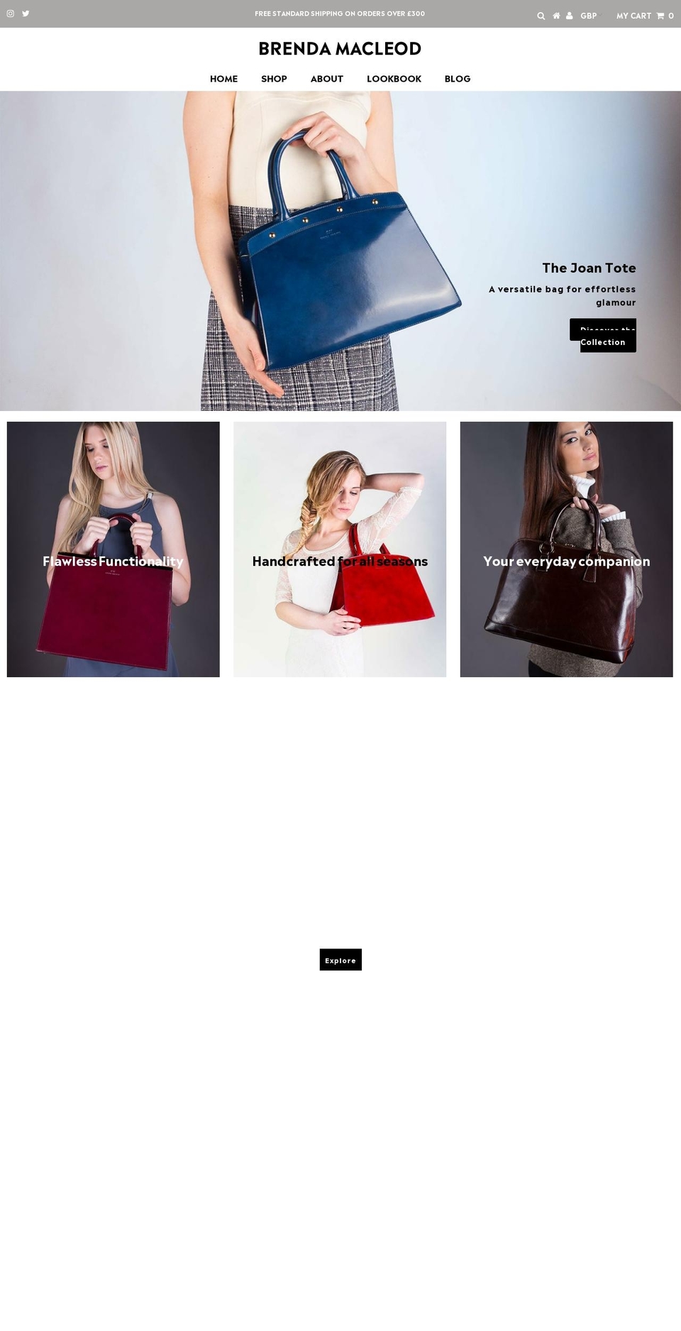 brendamacleod.net shopify website screenshot