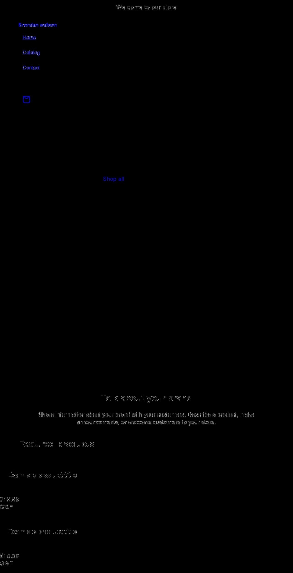 brendan-watson.com shopify website screenshot