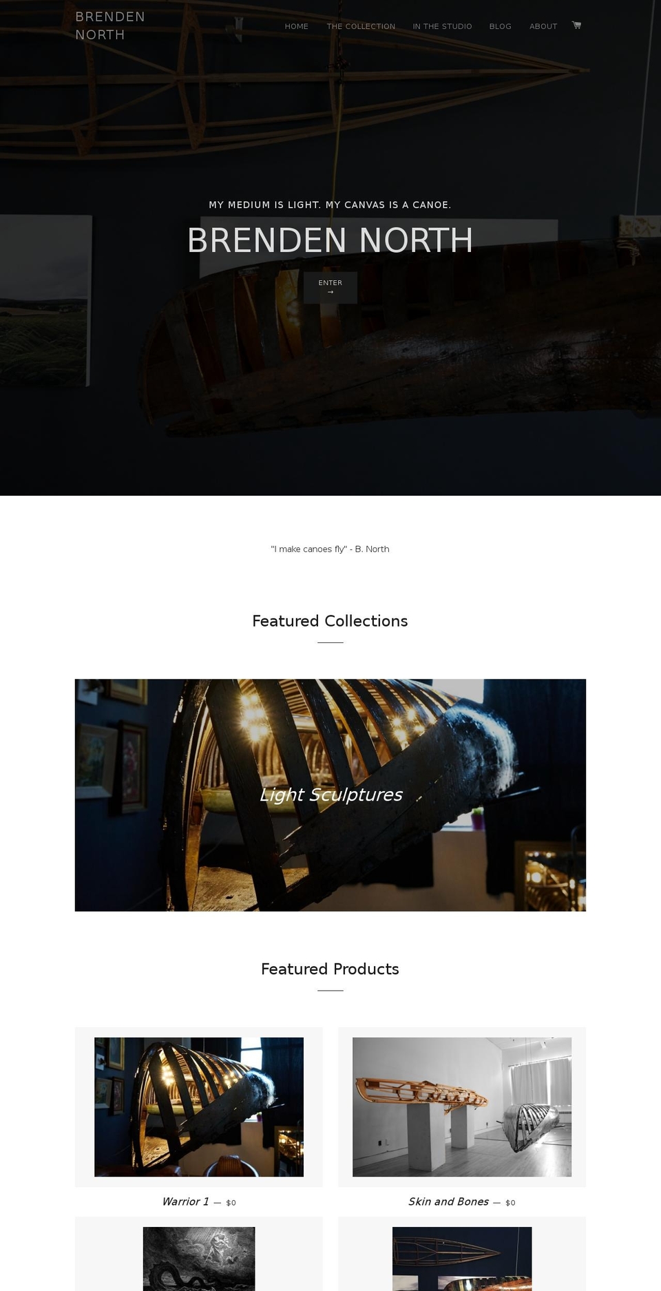 brendennorth.com shopify website screenshot