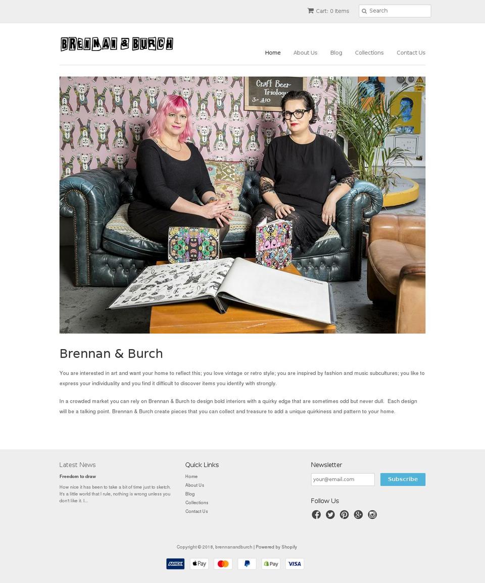 brennanandburch.com — Shopify storefront screenshot