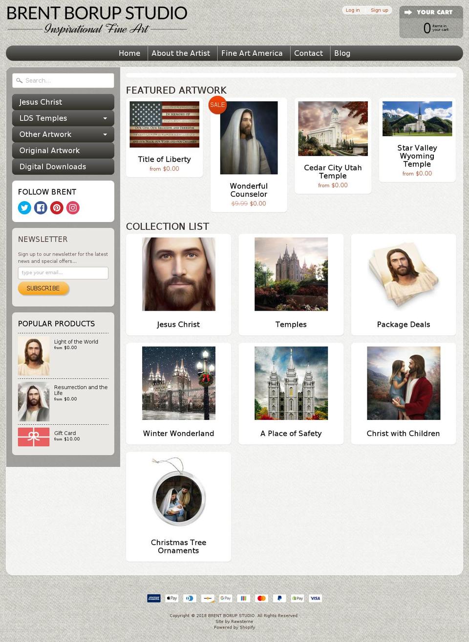 brentborup.com shopify website screenshot