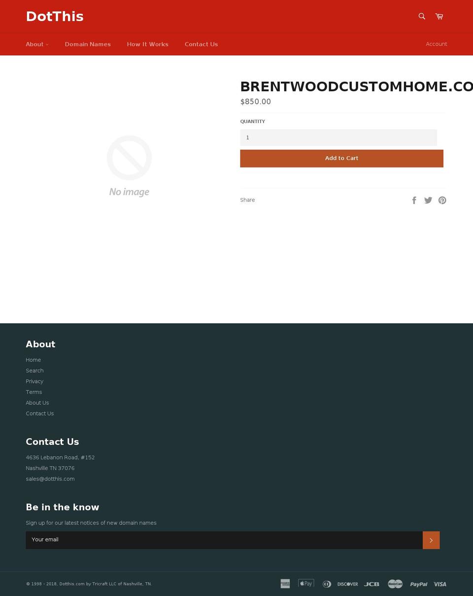 brentwoodcustomhome.com shopify website screenshot