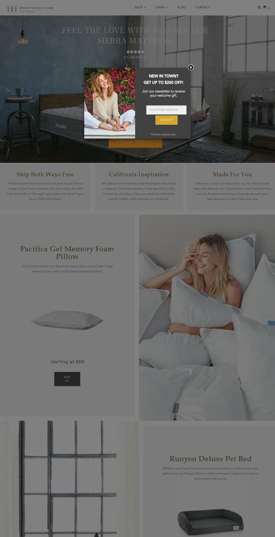 Production Shopify theme site example brentwoodhome.com