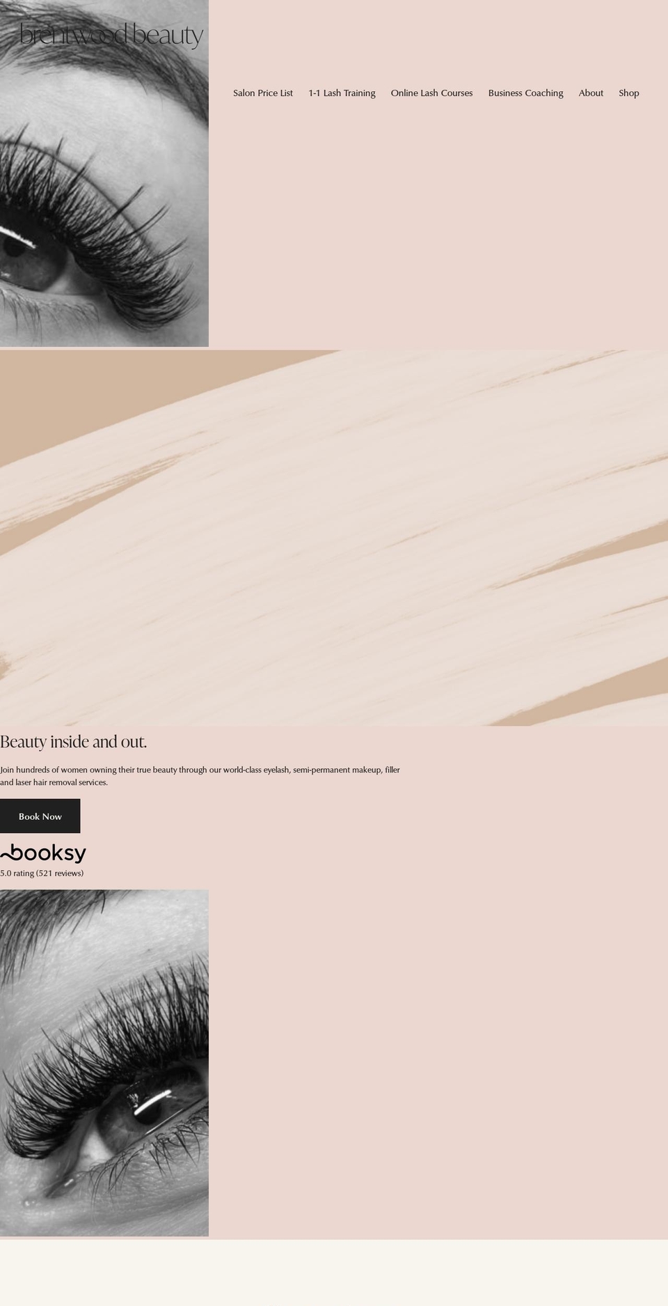 brentwoodlashes.com shopify website screenshot