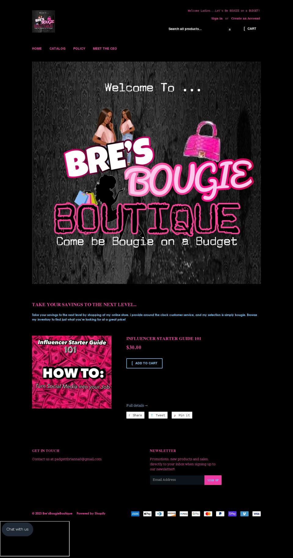 bresbougieboutique.com shopify website screenshot
