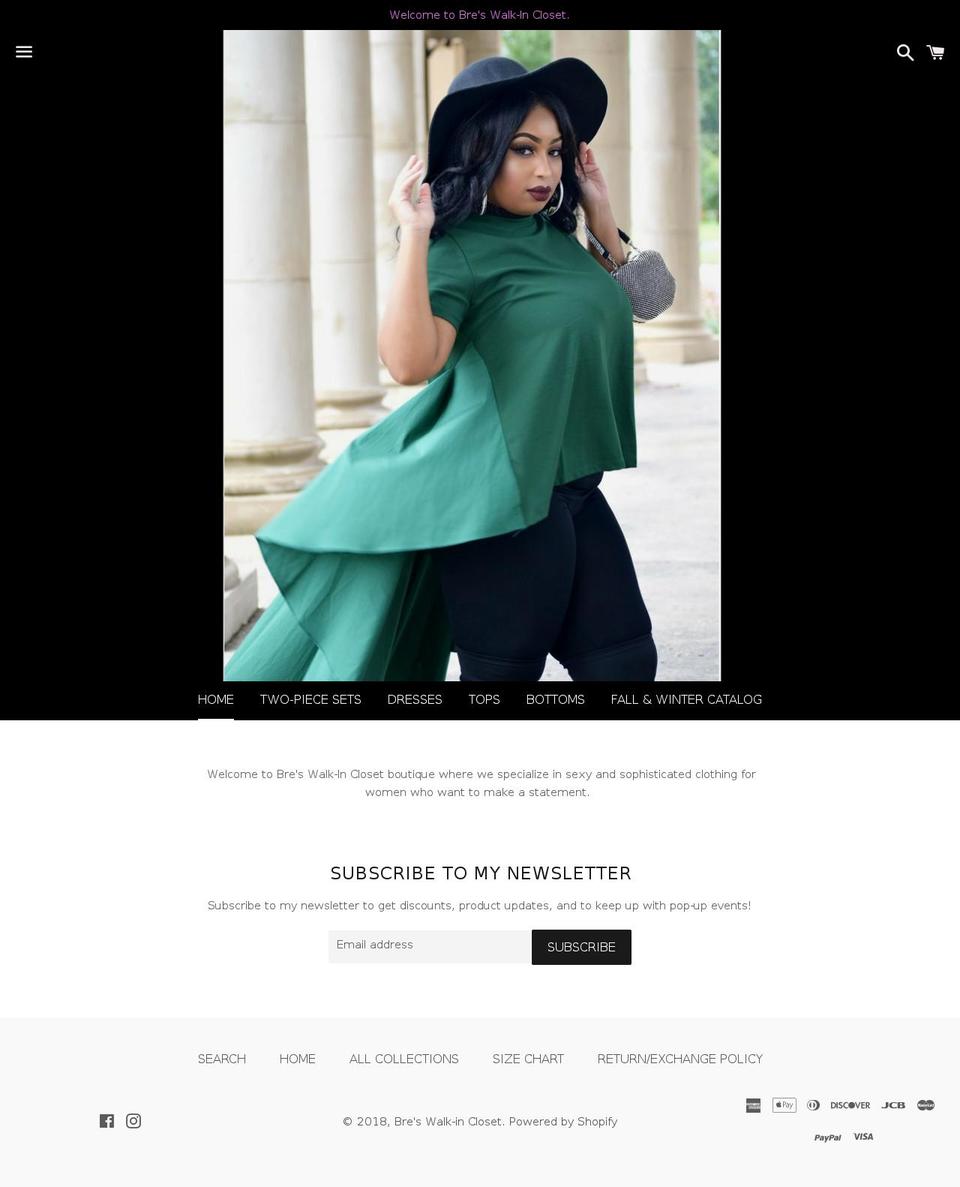 brescloset.com — Shopify storefront screenshot
