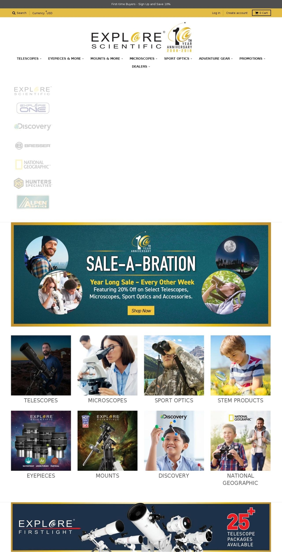 bressermicroscope.com shopify website screenshot