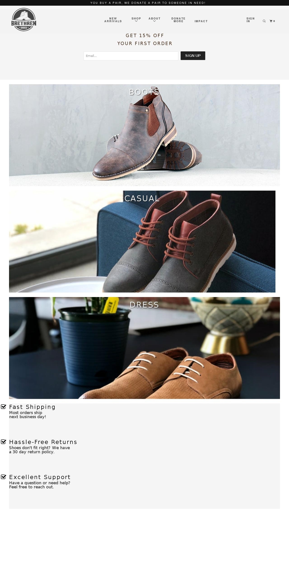 Bohemi+Chic Shopify theme site example brethrenshoes.com