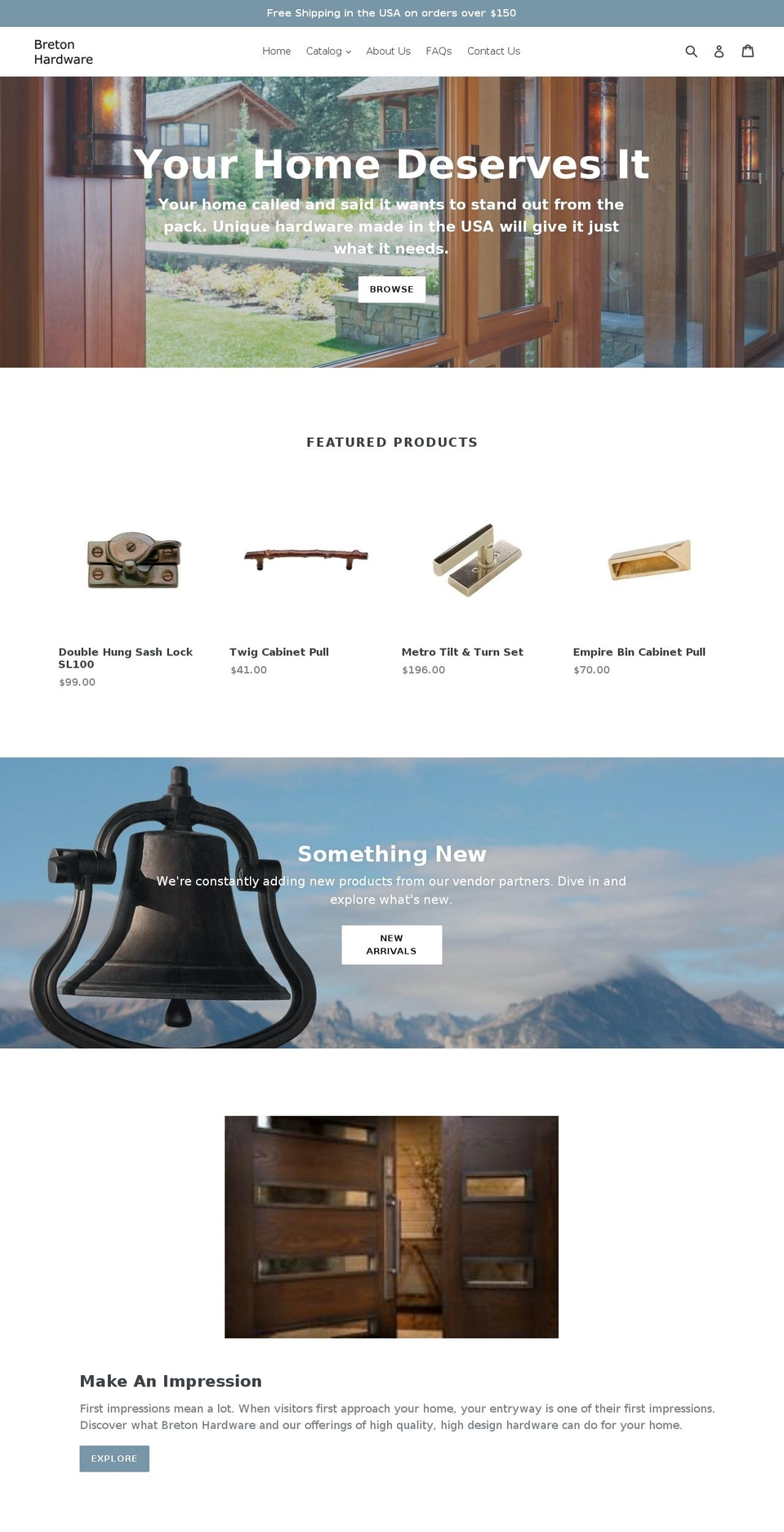 bretonhardware.com shopify website screenshot