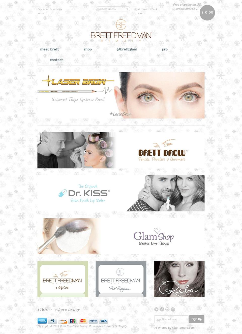 brettfreedman.com shopify website screenshot