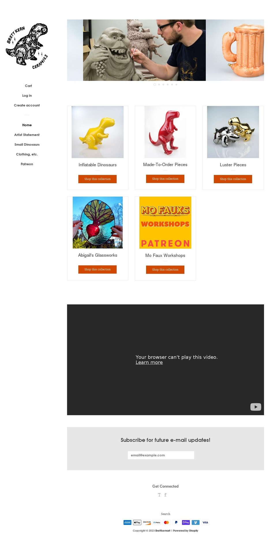 brettkernart.store shopify website screenshot