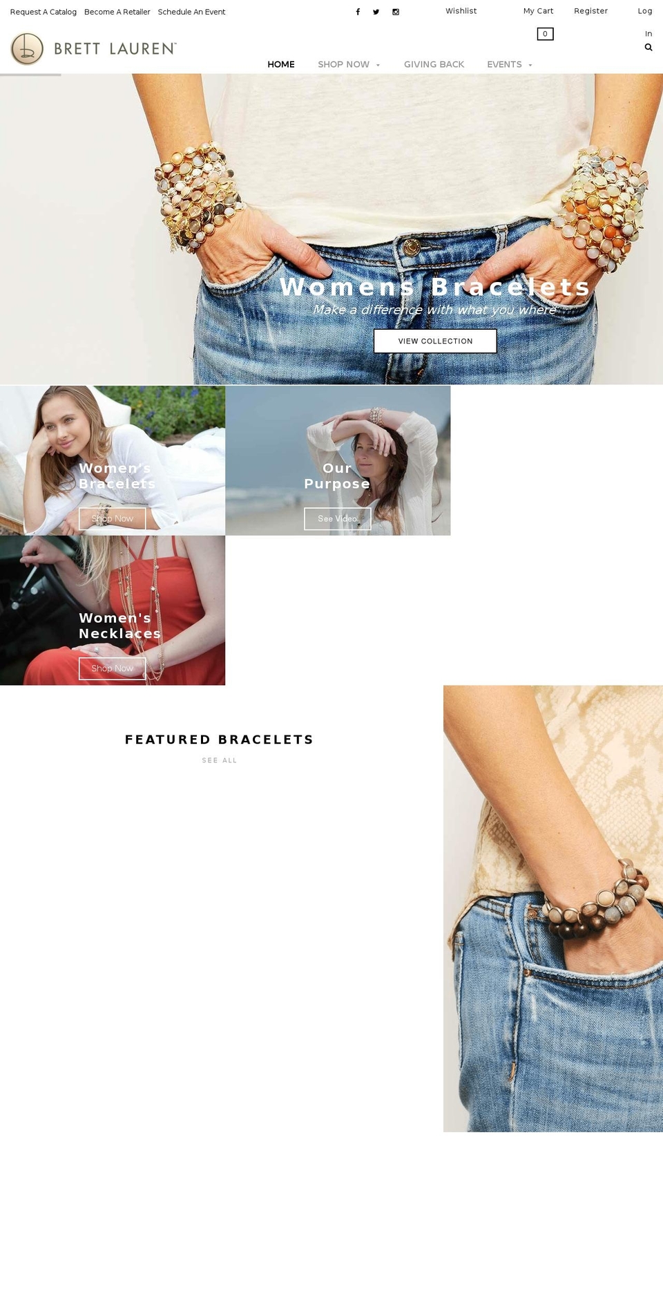 brettlauren.com shopify website screenshot