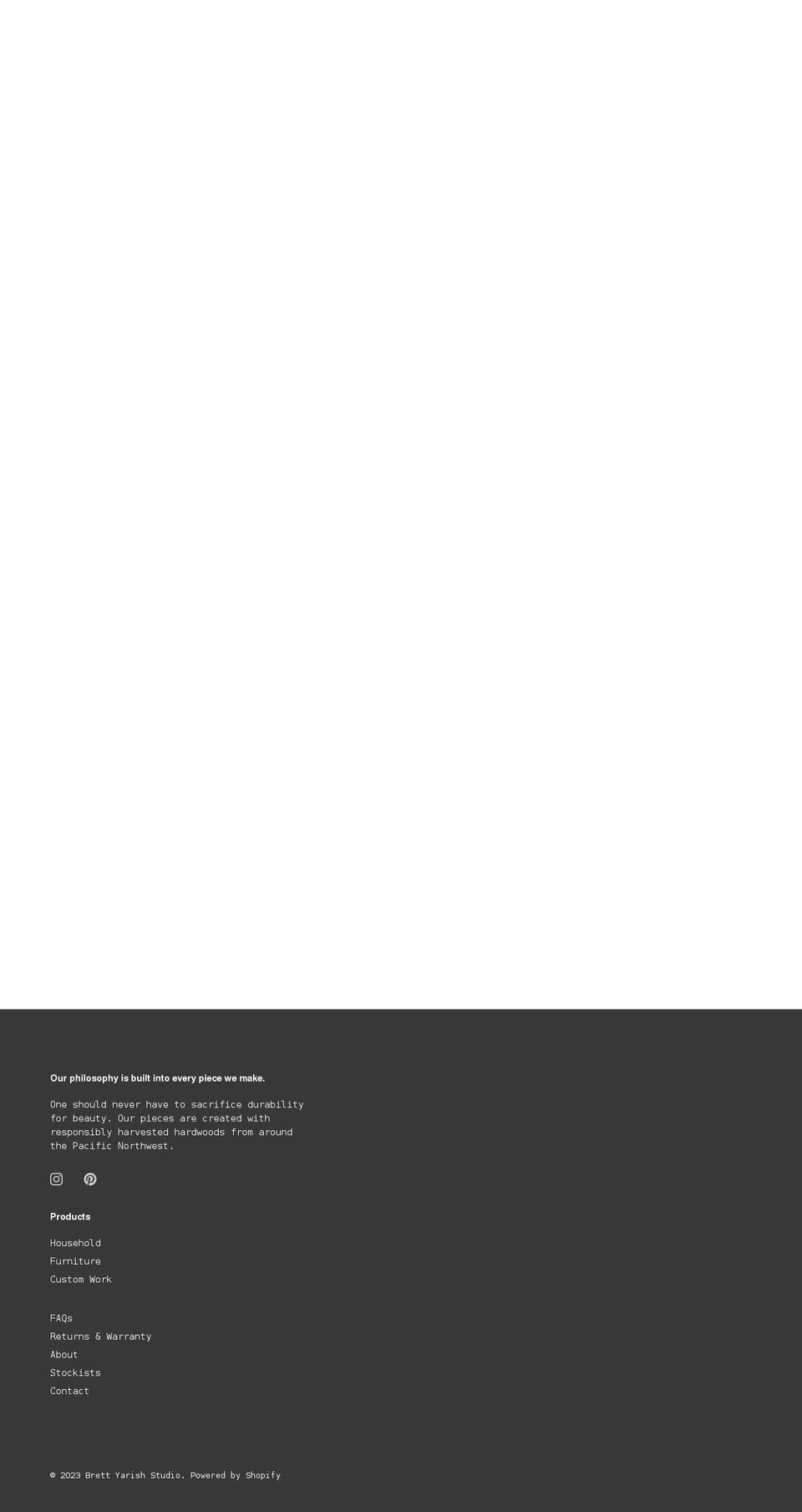 brettyarish.com shopify website screenshot