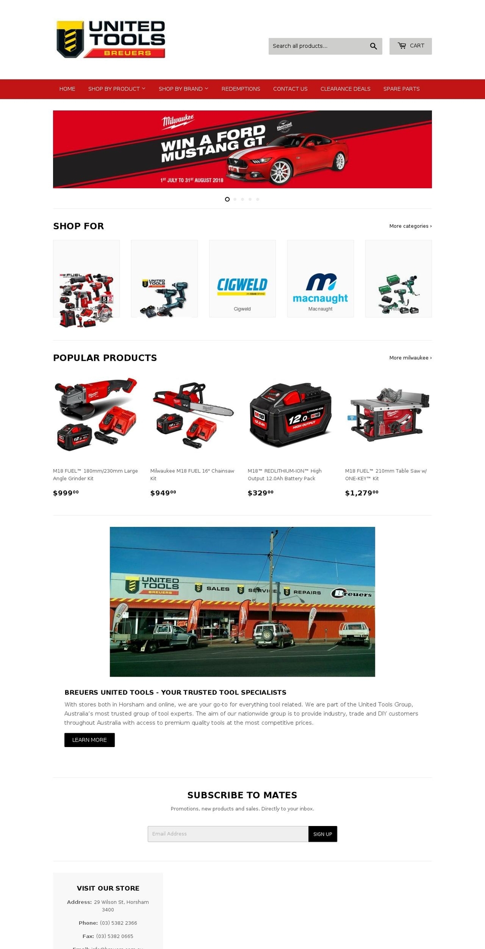 breuers.com.au shopify website screenshot