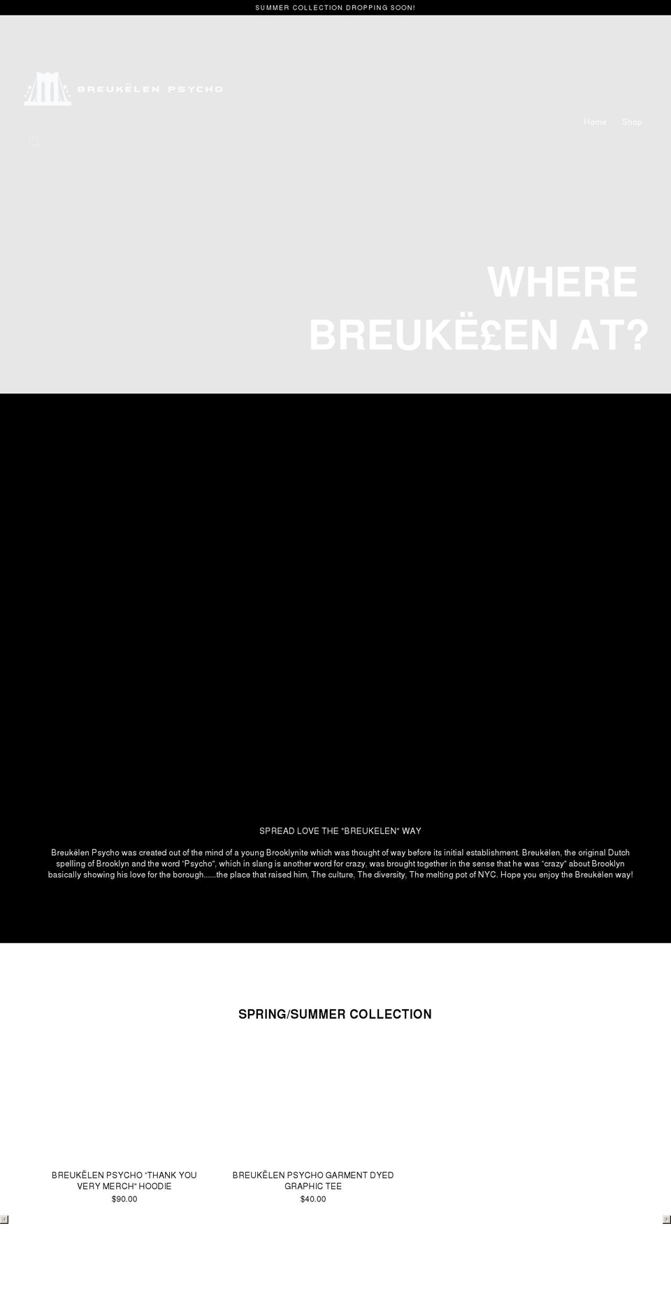 breukelenpsycho.com shopify website screenshot