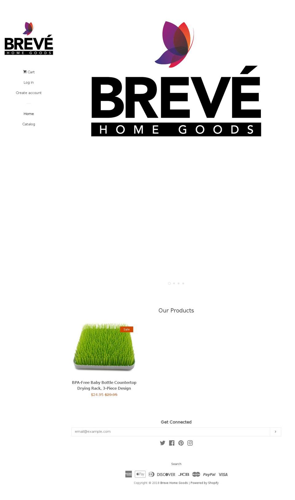 brevehomegoods.com — Shopify storefront screenshot