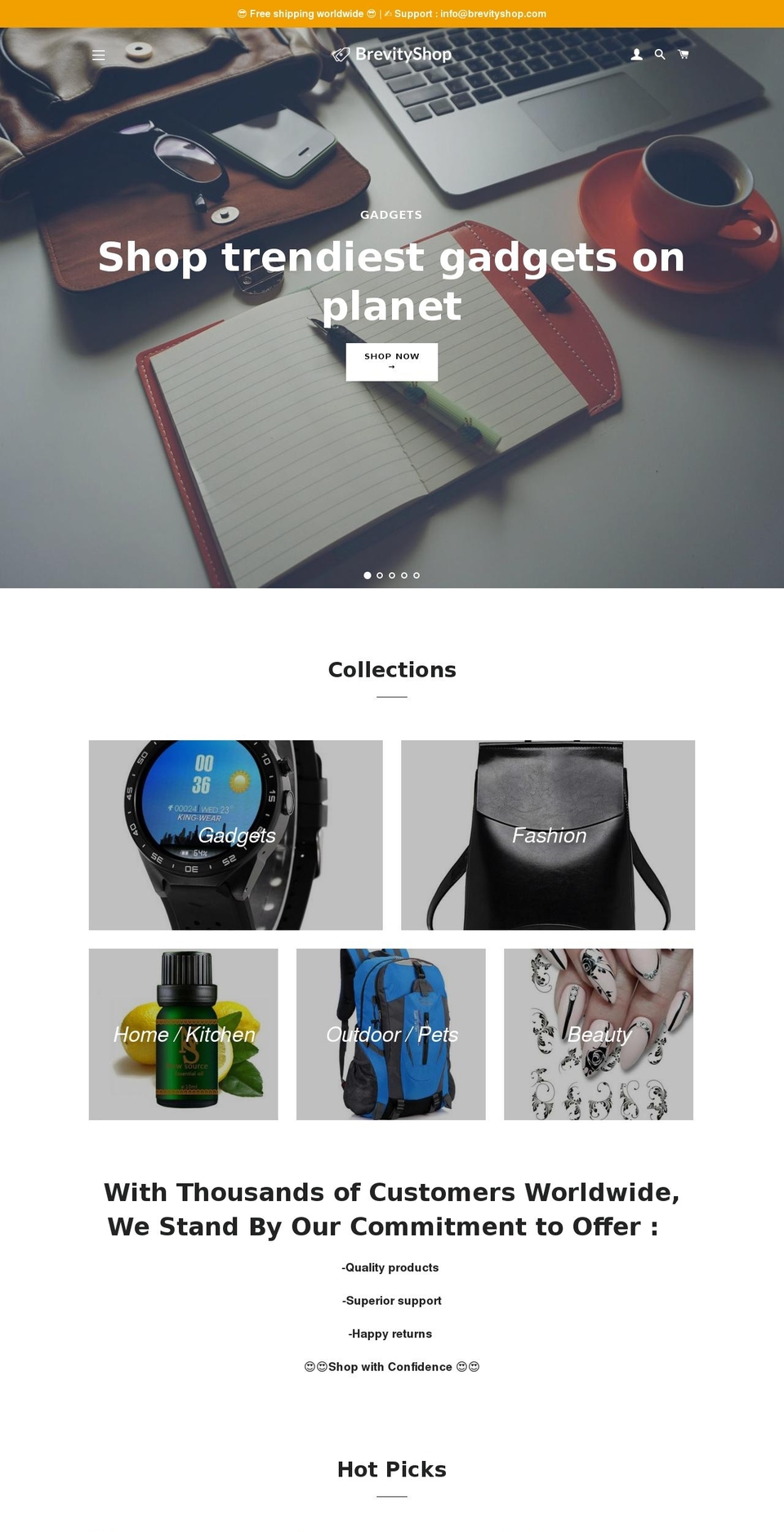 brevityshop.com — Shopify storefront screenshot