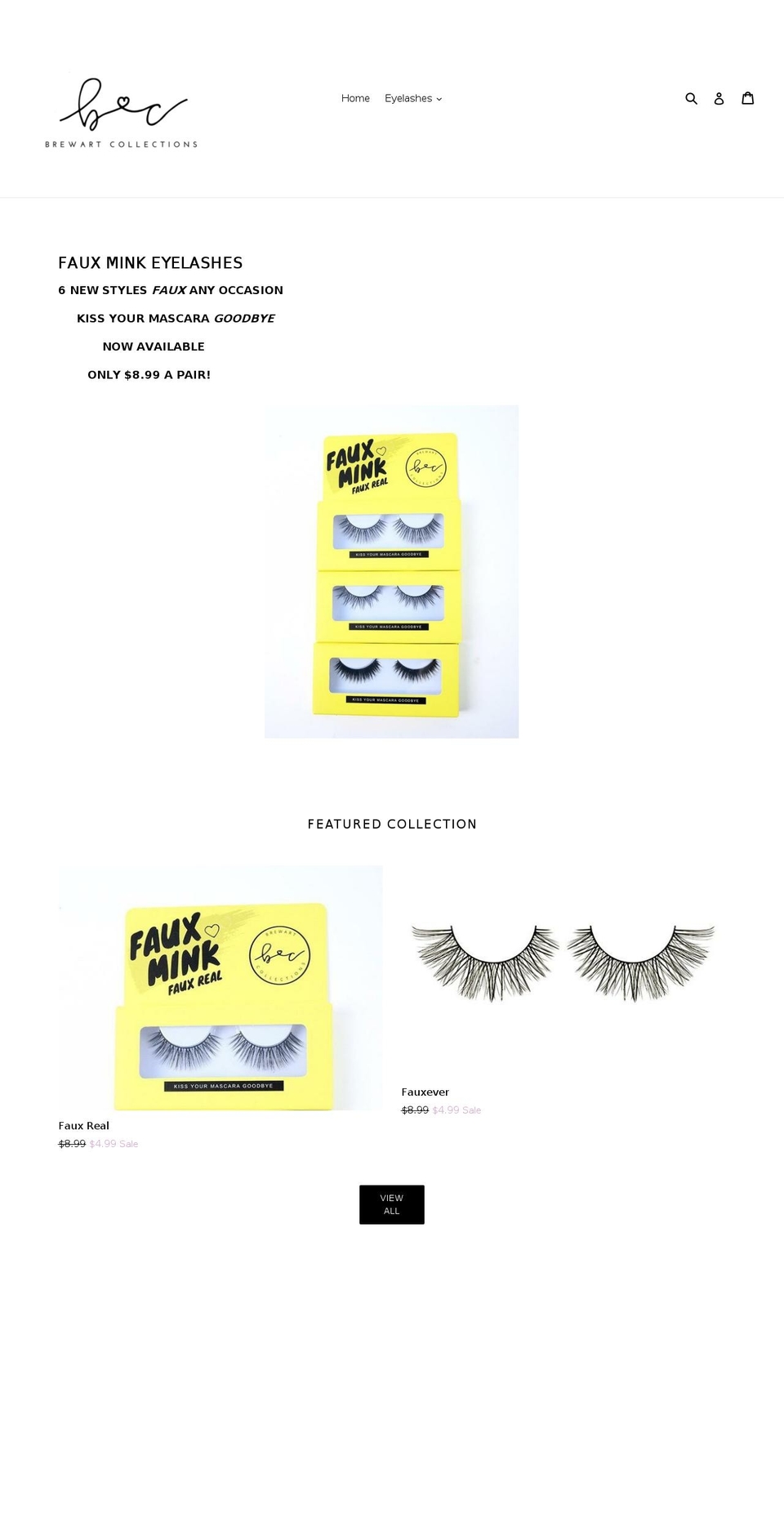 brewartcollections.com — Shopify storefront screenshot