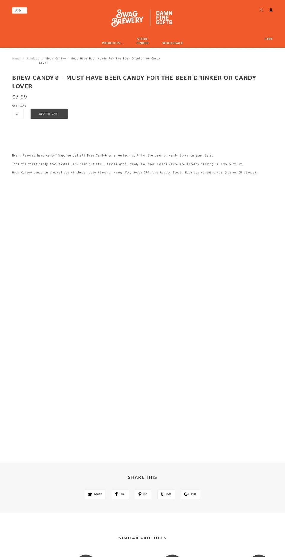 brewcandy.com — Shopify storefront screenshot