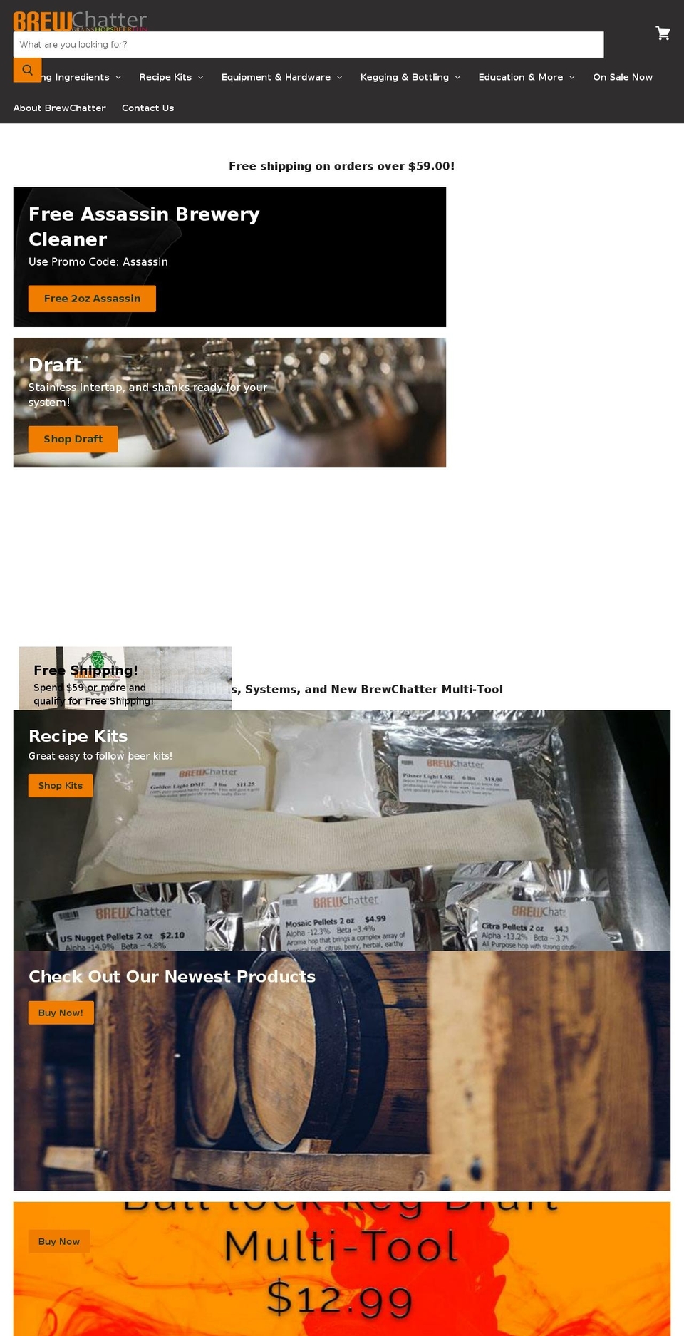 brewchatter.com — Shopify storefront screenshot