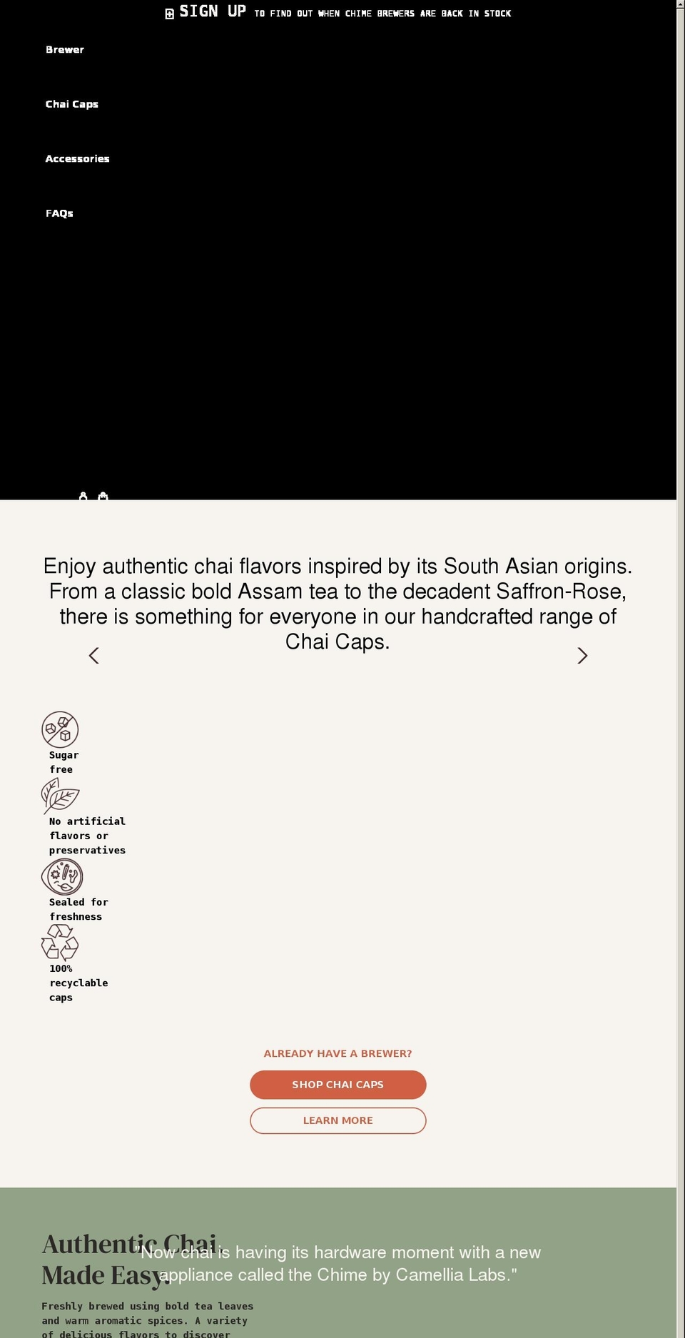 brewchime.com shopify website screenshot