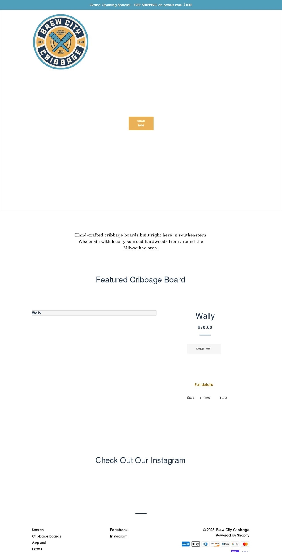 brewcitycribbage.com shopify website screenshot