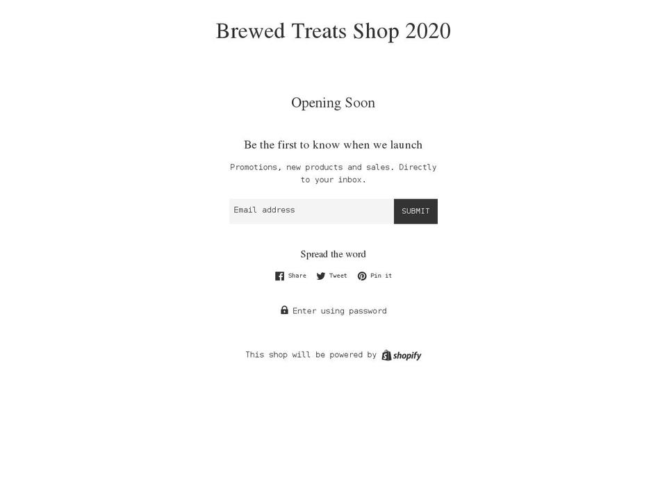 brewed-treats-shop-2020.myshopify.com shopify website screenshot