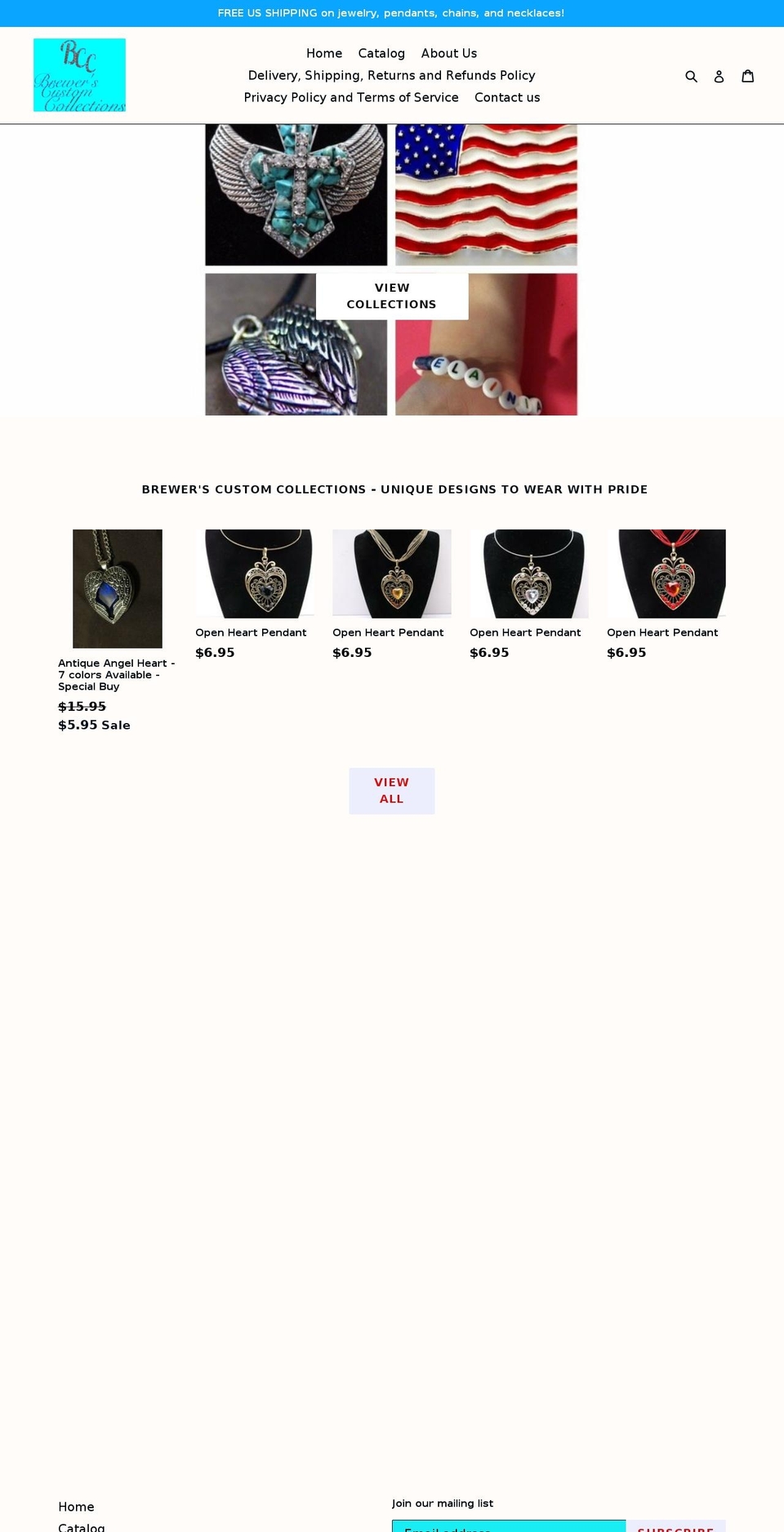 brewerscustomcollections.com — Shopify storefront screenshot