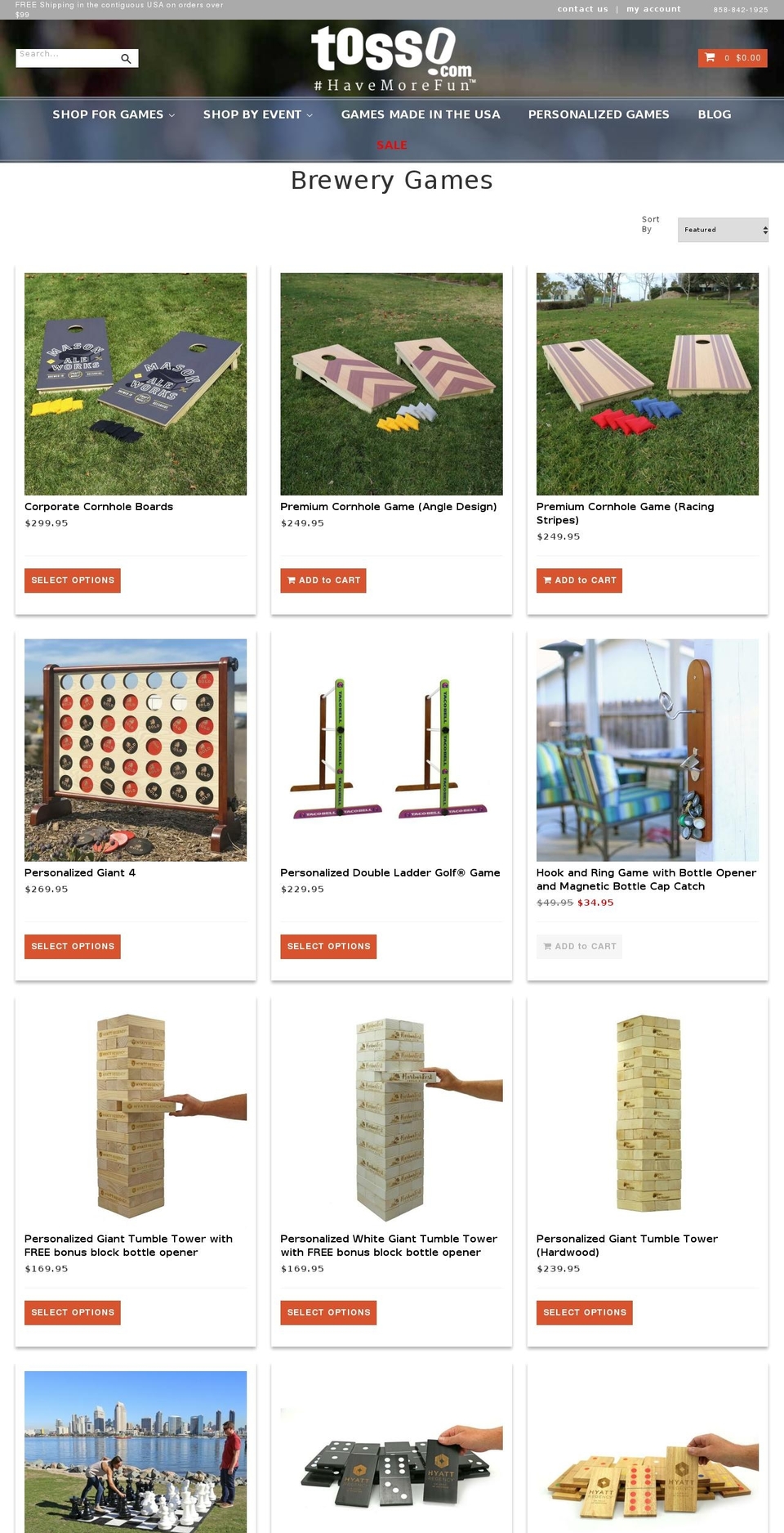 brewerygames.com — Shopify storefront screenshot
