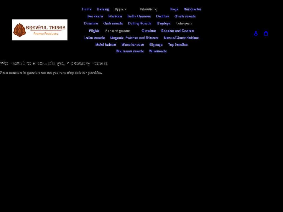 brewfulthings.com shopify website screenshot