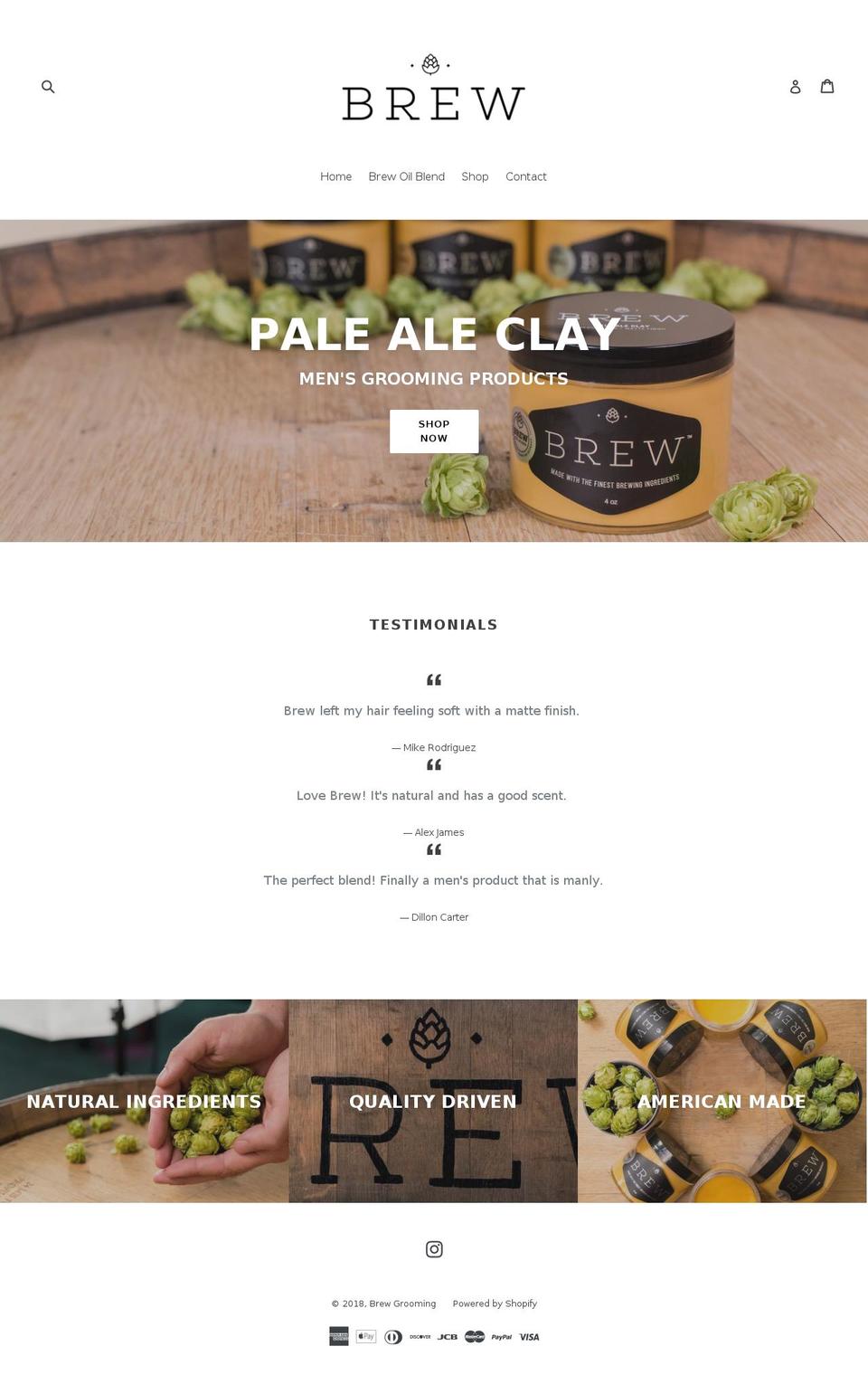 brewgrooming.com — Shopify storefront screenshot