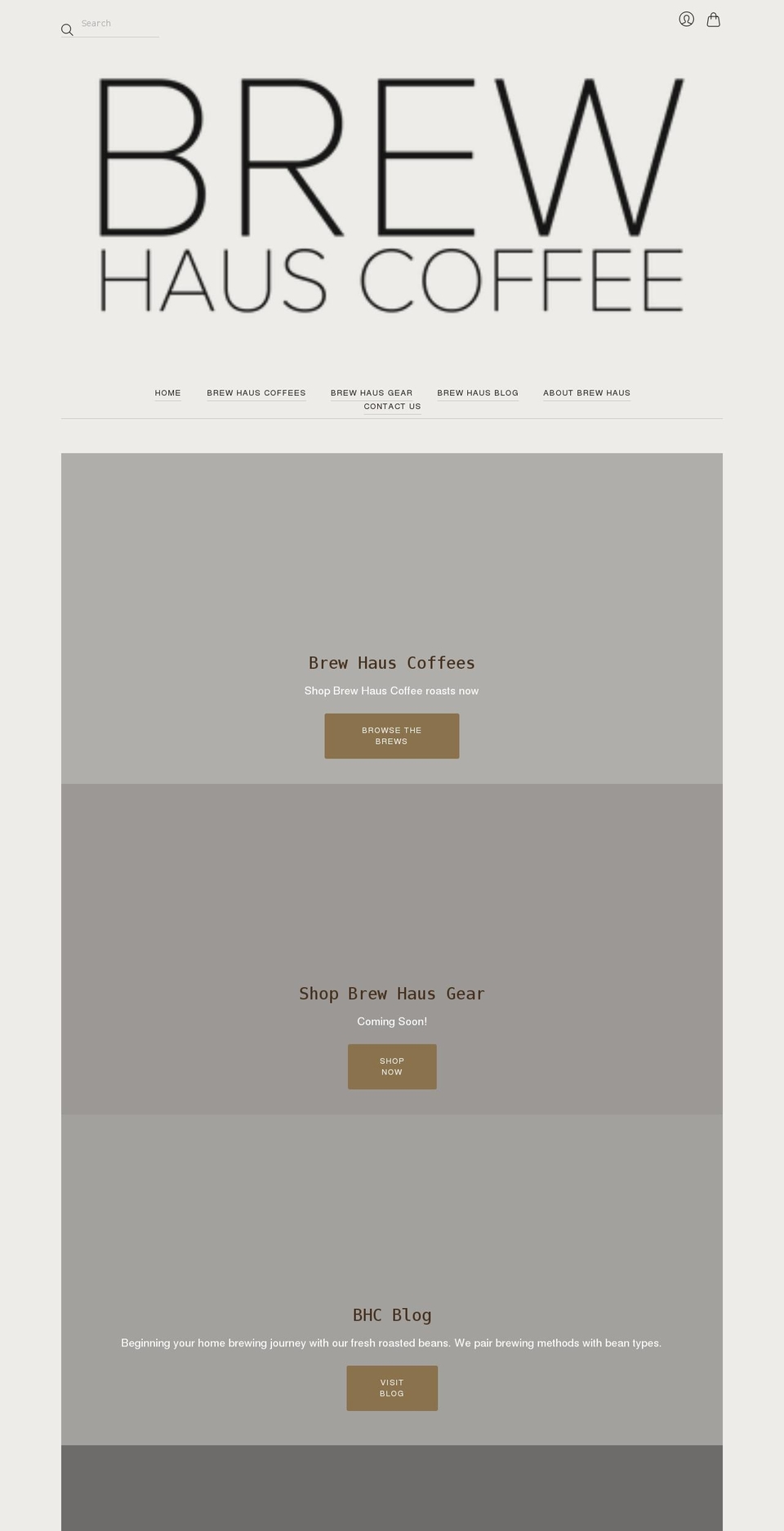brewhauscoffee.net shopify website screenshot