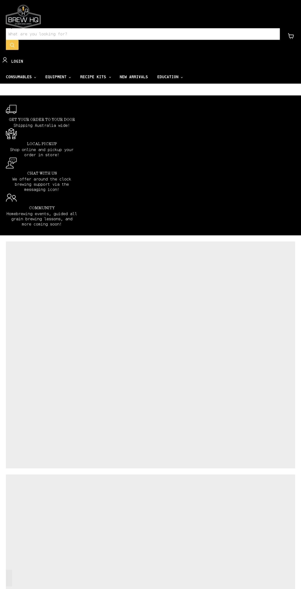 brewhq.com.au shopify website screenshot