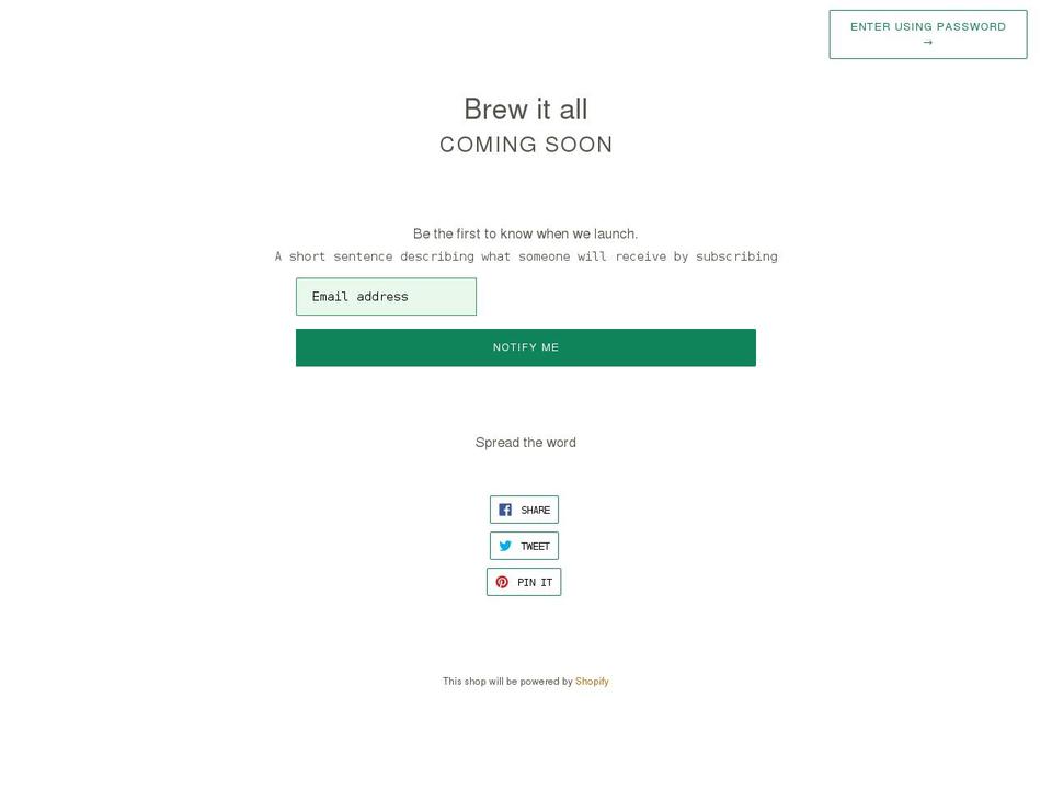 Dsl-version- Shopify theme site example brewitall.com
