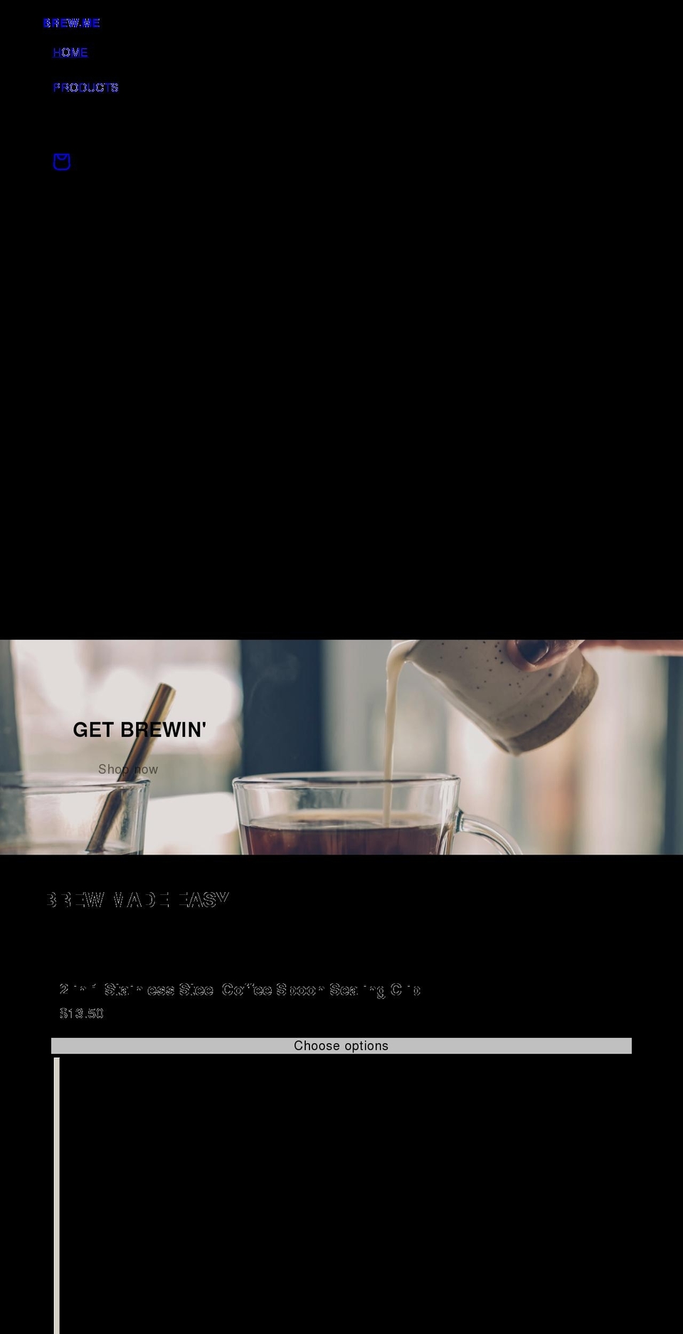 brewmecoffee.com shopify website screenshot
