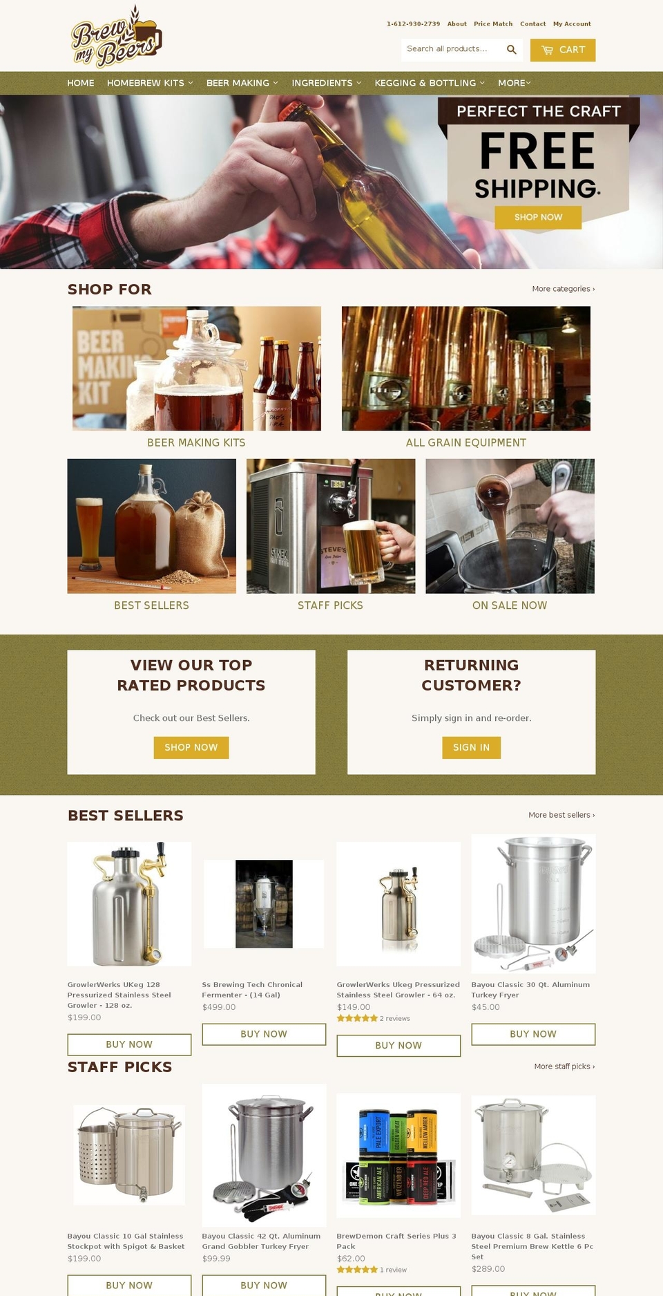 premium-design Shopify theme site example brewmybeers.com