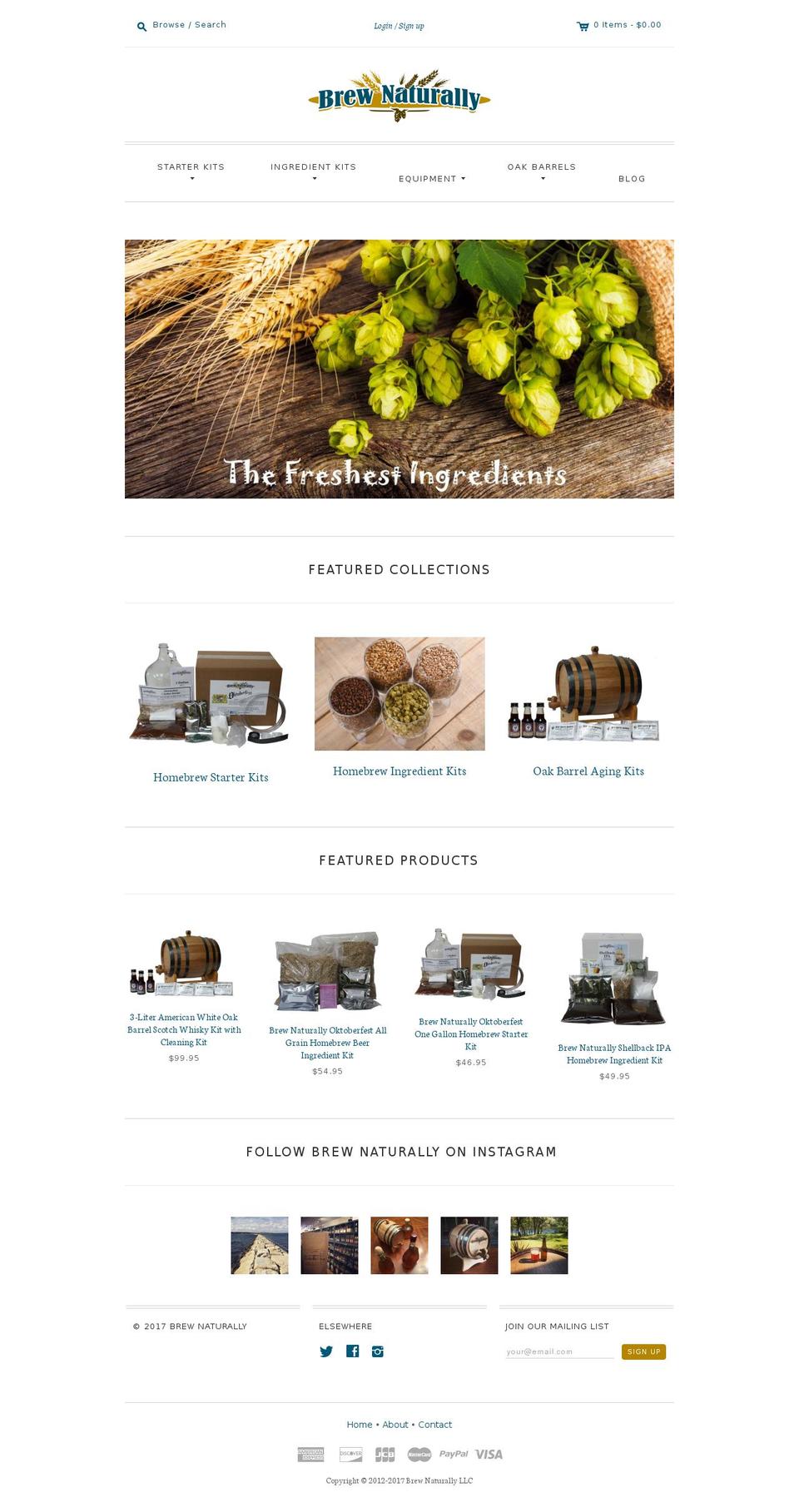 brewnaturally.com shopify website screenshot