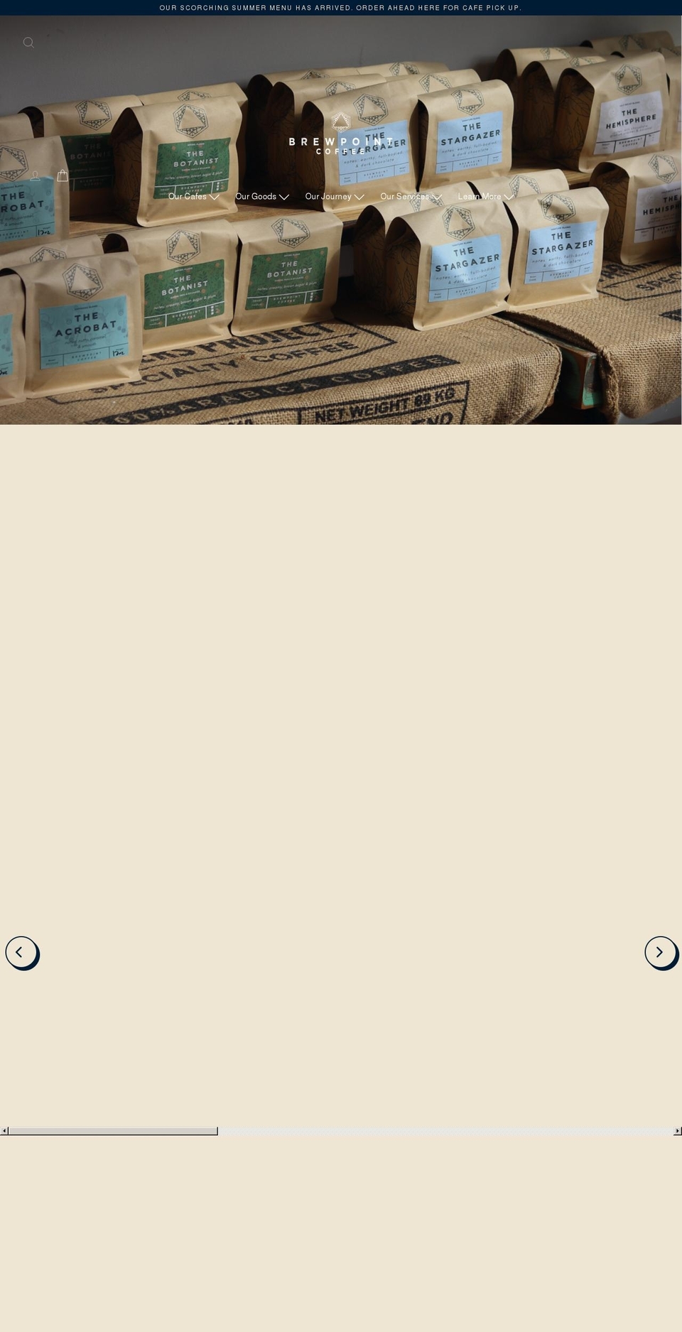 brewpointcoffee.com shopify website screenshot