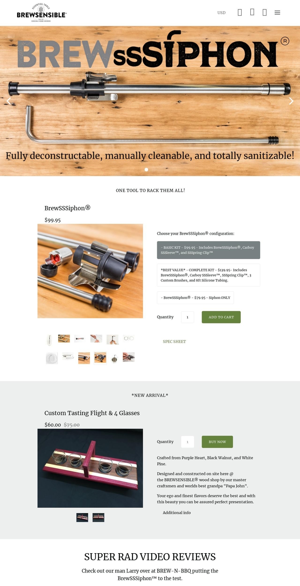brewsssential.com — Shopify storefront screenshot